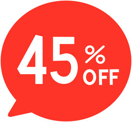 45% discount tag
