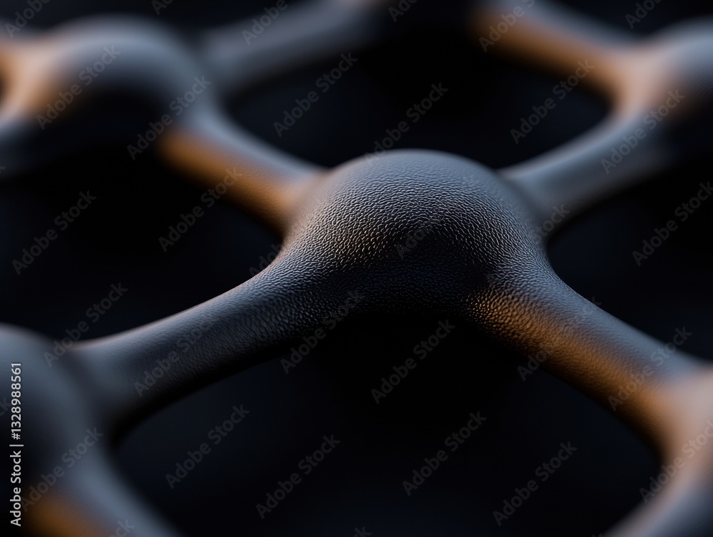 Poster Quantum Neural Networks Cutting-Edge AI Visualization with Macro Texture Mapping - Innovative Digital Infrastructure for Next-Generation Machine Learning