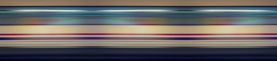Fototapeta premium Motion blur of high speed train in subway,