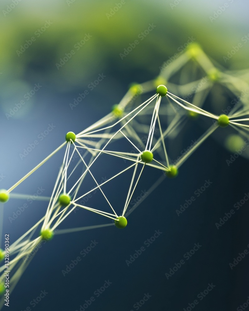 Fototapete Quantum Network Visualization Innovative Blockchain Connectivity Exploring Digital Transformation in Web 0 Decentralized Technology Ecosystems