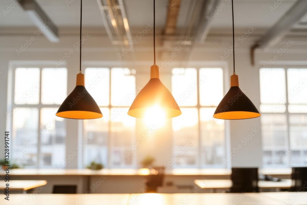 Aufkleber minimalist industrial workspace illumination scandinavian-inspired pendant lighting transforming mod