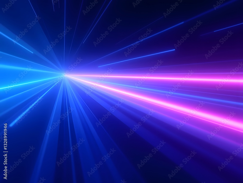 Canvas Prints 3d abstract glowing ray poster, abstract kv main visual business ppt background