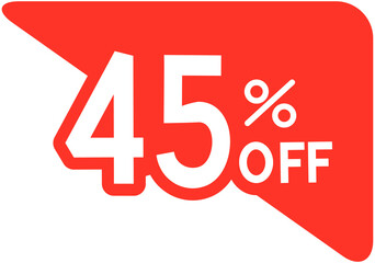Discount tag 45% off