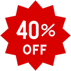 40% off sale badge
