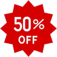50% off sale badge
