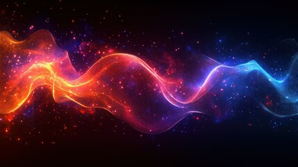 Abstract glowing waves of vibrant energy