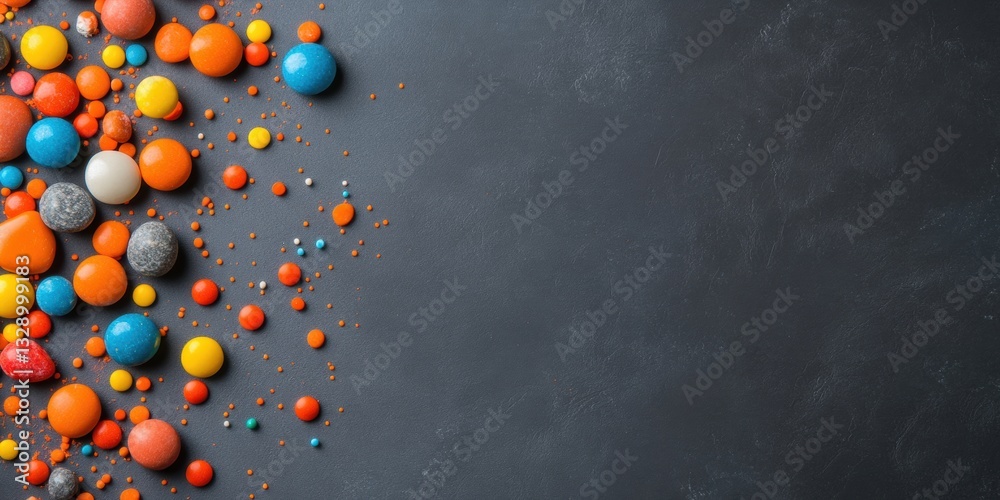 Poster Vibrant Mindful Color Pop Modern Spatial Design Featuring Dynamic Spherical Elements - Creative Digital Marketing and Innovative Brand Storytelling Concept