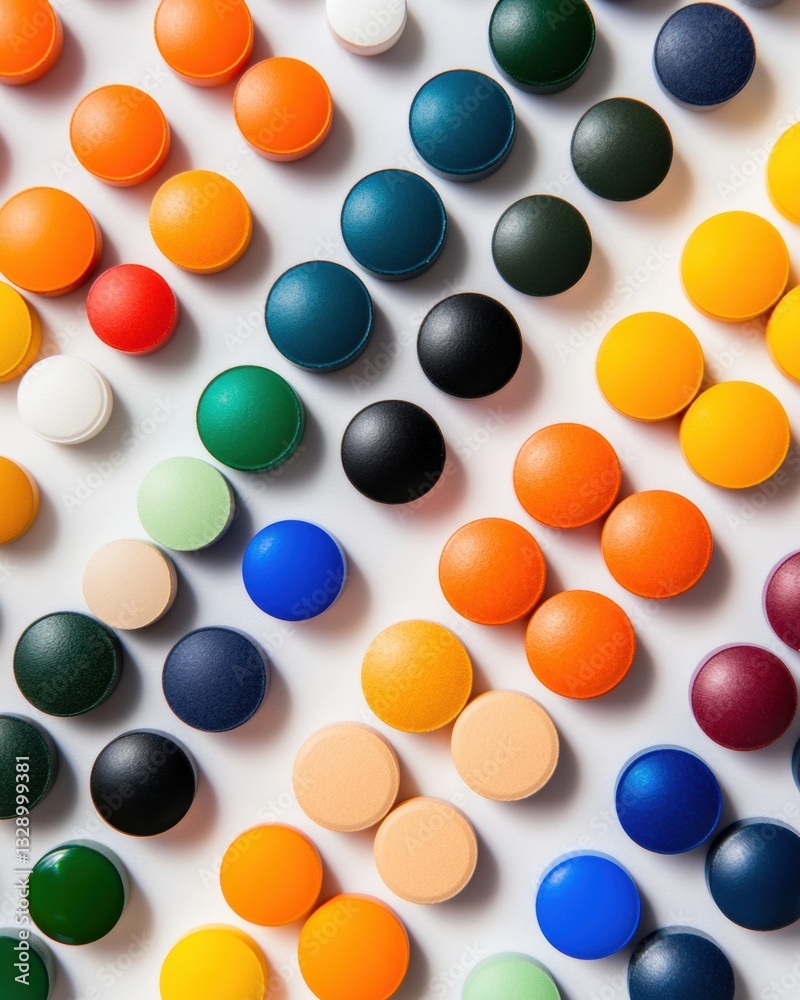Aufkleber Chromatic Grid Innovation Dynamic Color Theory Exploration in Modern Design - Minimalist Data Visualization and Creative Pattern Mapping