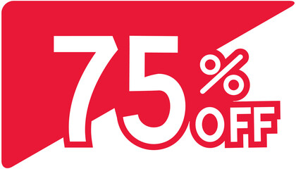 75% Discount tag icon

