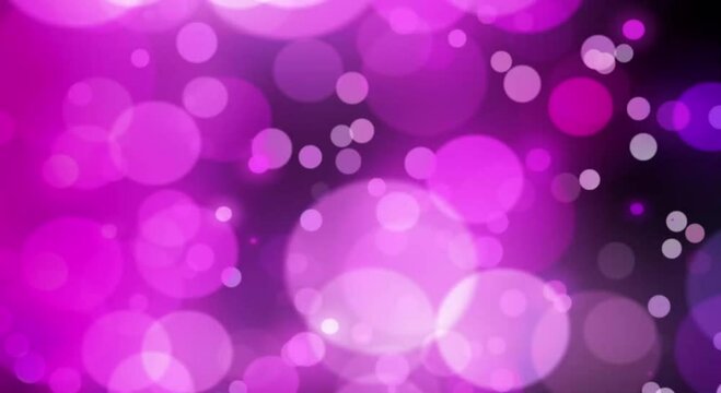 Animaci&oacute;n de fondo en bucle de part&iacute;culas circulares rosa-p&uacute;rpura y centelleantes luces de puntos rosas; ambiente tierno, rom&aacute;ntico y encantador. Animaci&oacute;n de part&iacute;culas que fluye de izquierda a derec