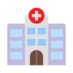 Obraz premium Hospital flat icon