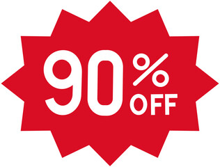 90% discount label