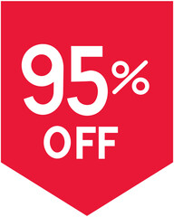 95% discount label