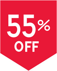 55% discount label