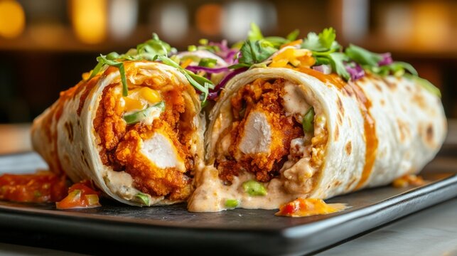 Vibrant Tex Mex Masterpiece Awaits with Crispy Peri Pe Wraps