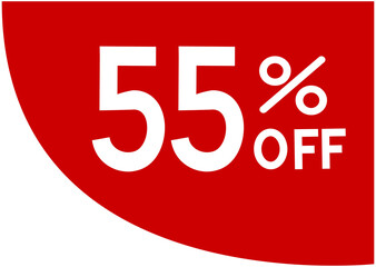 55% discount offer icon