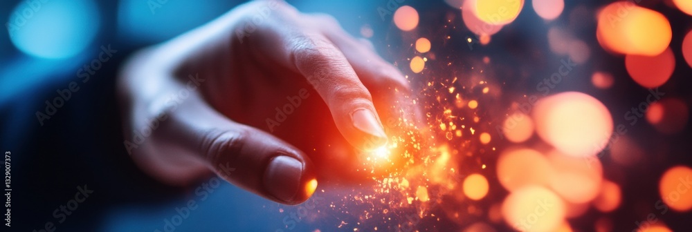 Aufkleber Quantum Innovation Breakthrough Interactive Digital Spark Visualization Empowering Next-Gen Tech Professionals with Immersive Data Manipulation Experience