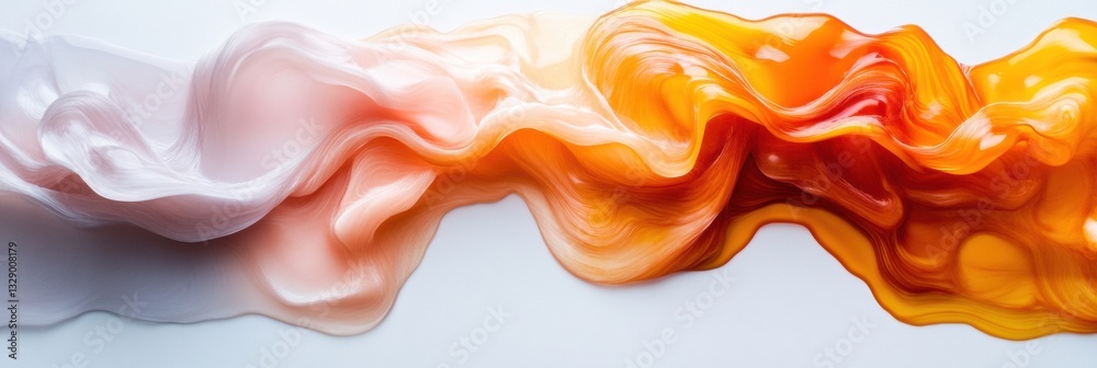Aufkleber Fluid Dynamics Abstraction Ethereal Color Flow Visualization for Digital Branding, Creative Tech Aesthetics and Immersive Visual Communication