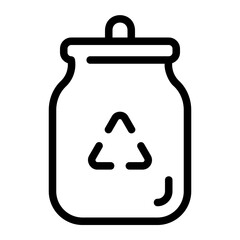 plastic jar line icon