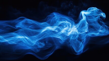 Fototapeta premium A mesmerizing close-up of a dynamic, swirling blue abstraction, rendered in exquisite detail with a captivating 3D style, immersing viewers in its vibrant motion