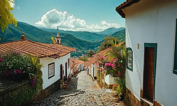 ouro preto minas gerais brazilian landscape video