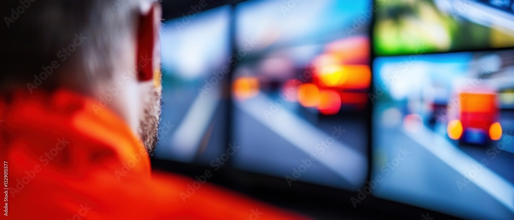 Poster AI-Powered Logistics Precision Blurred Dashboard of Next-Gen Transportation Management, Revealing Real-Time Fleet Optimization and Smart Data Visualization for Modern Supply Chain Intelligence
