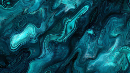 Obraz premium Abstract Teal Watercolor Background with Fluid Blue and Green Texture for Banner Design