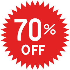 70 Percent Off Discount icon
