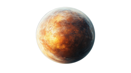 Exploring the surface of a distant planet in space