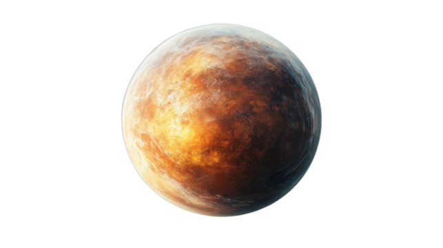 Exploring the surface of a distant planet in space