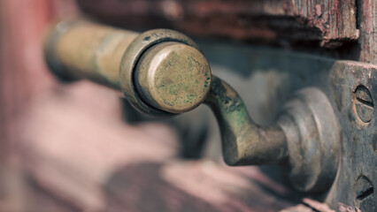 old vintage wooden door close up