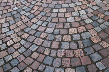 Cour pavés quartzite