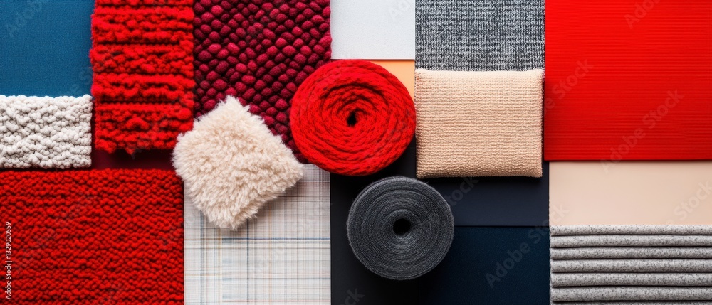 Leinwandbilder modern color block design process innovative textile material palette showcasing sustainable interio