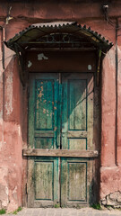 old abandoned house in Ukraine Donbass Donetsk