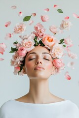 Sensory Bloom Ethereal Spring Equinox Wellness Portrait - Mindful Beauty, Natural Harmony and Emotional Renewal for Holistic Lifestyle Transformation