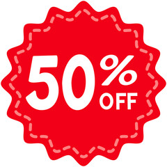 50% off sale badge

