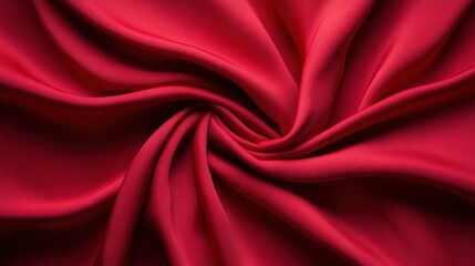Obraz premium Deep crimson fabric drapes in swirling folds