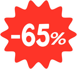 -65% Percent Off Stickers
