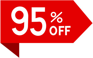 95% off sale badge sticker
