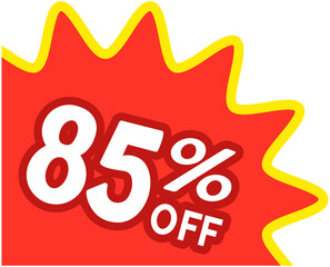 85% Sale Corner Sticker
