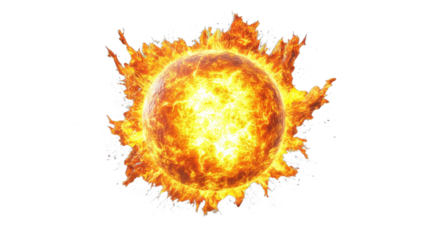 Sun radiates heat and energy vividly