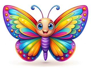 Cute Cartoon Butterfly Illustration