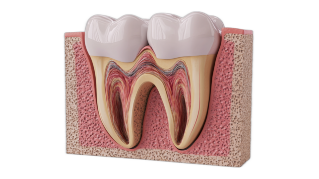 Model of human tooth anatomy