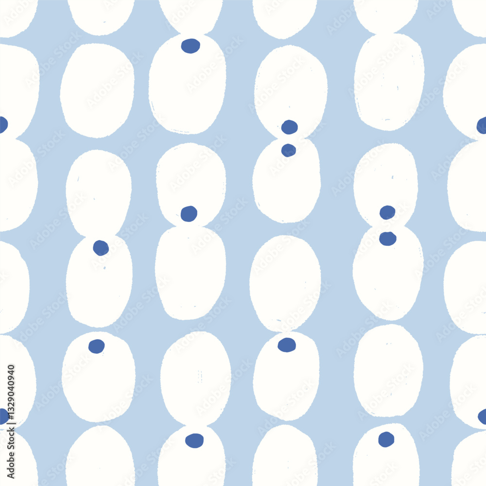 Poster seamless abstract pattern. modern hand-drawn organic irregular shapes, endless background. repeating