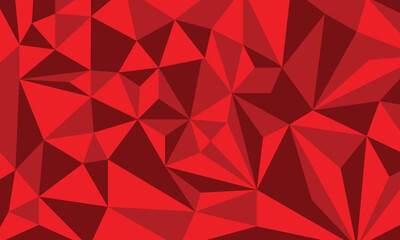 Abstract red low poly geometric pattern background