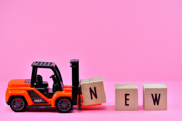 NEWのブロックとフォークリフト