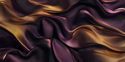 Fototapeta premium A silky satin fabric gradient background. Featuring soft pinks, rich purples, and golden hues. Highlighting texture and elegance. Ideal for fashion branding and luxury interiors
