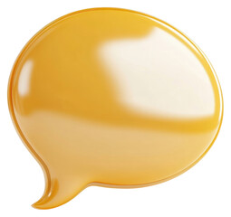 PNG Gold-yellow illustration speech bubble.