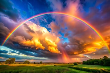 Obraz premium rainbow over the field