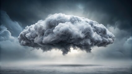 Fototapeta premium Unserung diavolo grigio con nuvole basse , grey cloud, winter, grey cloud, winter, hellish, foreboding, supernatural, snow